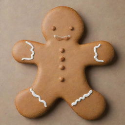 Outline of a gingerbread man stencil perfect for creating your own design.