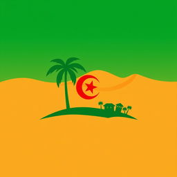 A logo design that evokes the spirit of Algeria while excluding any reference to the national flag