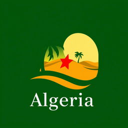 A logo design that evokes the spirit of Algeria while excluding any reference to the national flag