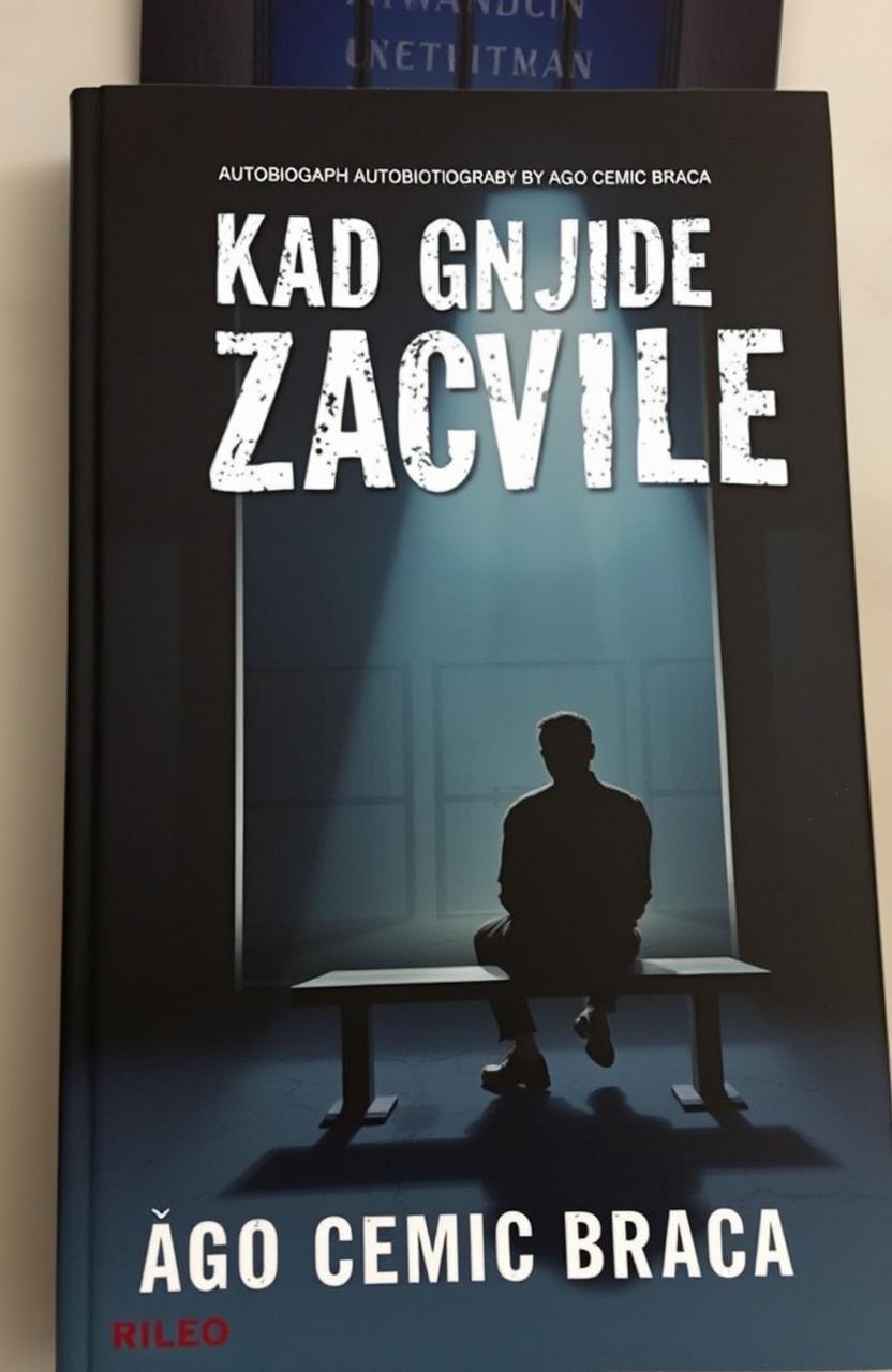 A detailed and emotional book cover for the autobiography titled 'Kad Gnjide Zacvile' by Ago Cemic Braca