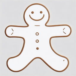 Outline of a gingerbread man stencil perfect for creating your own design.