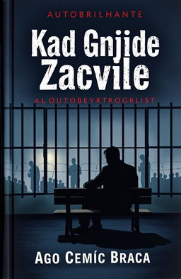 A detailed and emotional book cover for the autobiography titled 'Kad Gnjide Zacvile' by Ago Cemic Braca