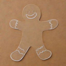 Outline of a gingerbread man stencil perfect for creating your own design.