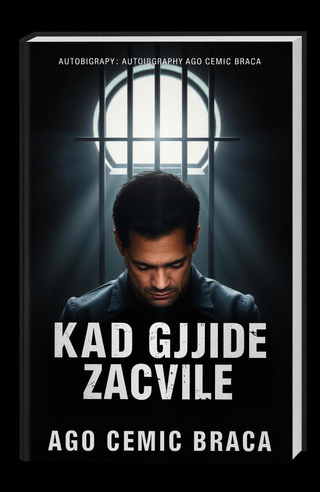 A visually striking book cover for an autobiography titled 'Kad Gnjide Zacvile' by Ago Cemic Braca, featuring poignant imagery that represents themes of imprisonment, resilience, and personal growth