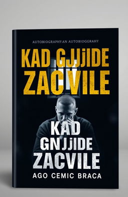 A visually striking book cover for an autobiography titled 'Kad Gnjide Zacvile' by Ago Cemic Braca, featuring poignant imagery that represents themes of imprisonment, resilience, and personal growth