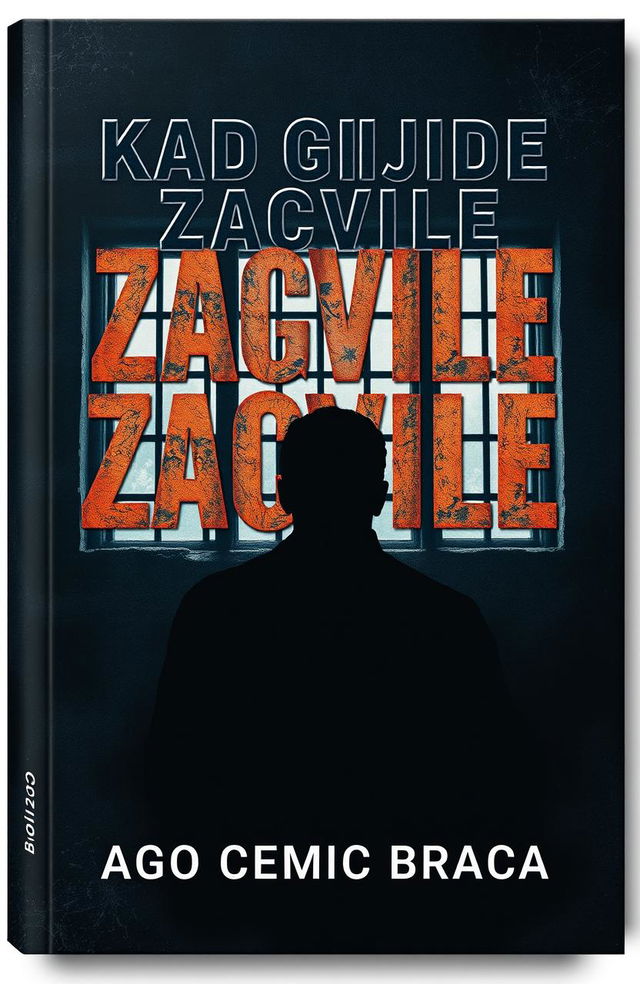 A captivating book cover design for the autobiography titled 'Kad Gnjide Zacvile' by Ago Cemic Braca