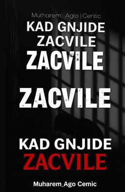 A visually striking book cover design for the autobiography titled 'KAD GNJIDE ZACVILE', written by Muharem Ago Cemic