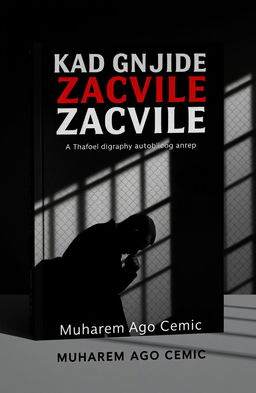 A visually striking book cover design for the autobiography titled 'KAD GNJIDE ZACVILE', written by Muharem Ago Cemic