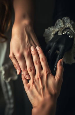 A close-up of two hands slowly moving apart, conveying a sense of mystery and intrigue