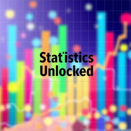 A modern and visually striking book cover design for a statistics textbook