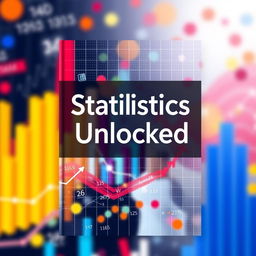 A modern and visually striking book cover design for a statistics textbook