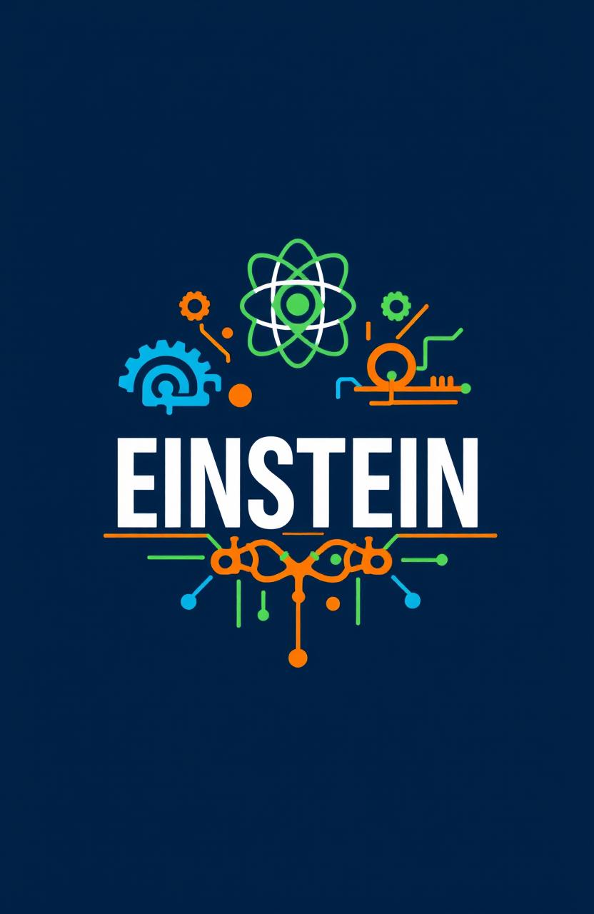 A logo design representing the themes of Science, Technology, Engineering, and Mathematics (STEM)