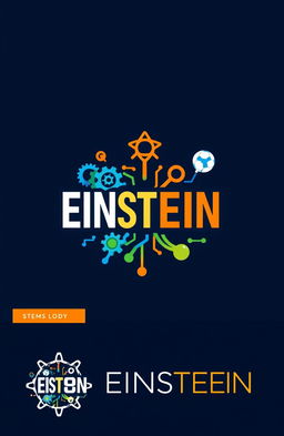 A logo design representing the themes of Science, Technology, Engineering, and Mathematics (STEM)