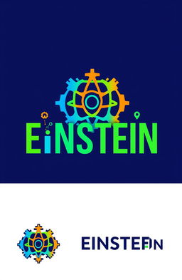 A logo design representing the themes of Science, Technology, Engineering, and Mathematics (STEM)