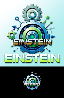 A modern and sleek logo representing the fields of Science, Technology, Engineering, and Mathematics (STEM)