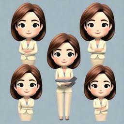 Generate a memoji of a businesswoman of Japanese ethnicity in a professional attire.