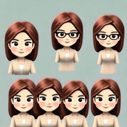 Generate a memoji of a businesswoman of Japanese ethnicity in a professional attire.