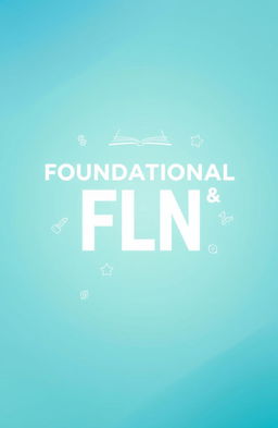 A professional and engaging cover page design featuring the title 'Foundational Literacy & Numeracy (FLN)' in bold, modern typography