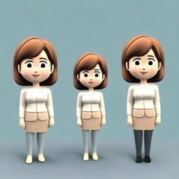 Generate a 3D cartoon style memoji of a Japanese businesswoman, focusing only on the face and head without the body.