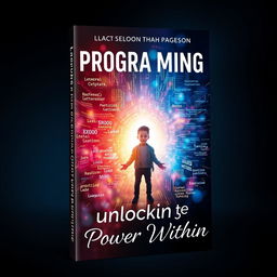 A visually striking book cover featuring a central character immersed in the world of programming