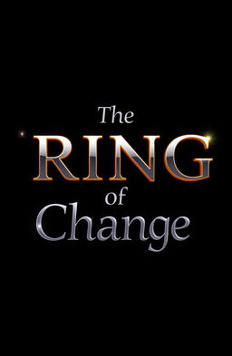A visually striking title design featuring the words 'The Ring of Change' prominently displayed