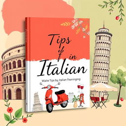 A visually striking ebook cover design that conveys elegance and sophistication while teaching tips in Italian