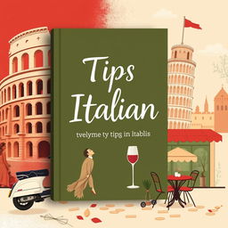 A visually striking ebook cover design that conveys elegance and sophistication while teaching tips in Italian