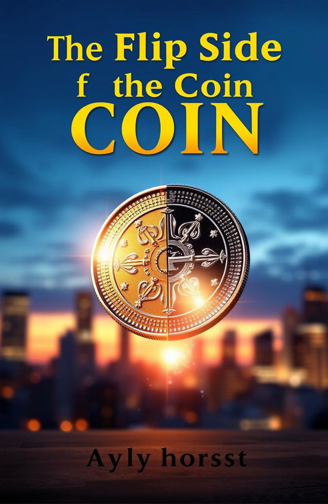 A captivating book cover design for 'The Flip Side of the Coin'