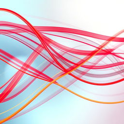 A visually striking abstract composition featuring dynamic lines that flow and intertwine in a rhythmic pattern