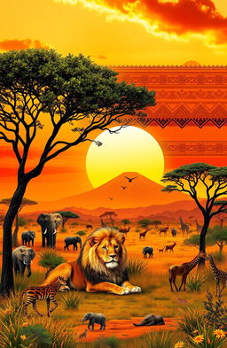 A vibrant landscape of Africa showcasing its diverse culture and natural beauty