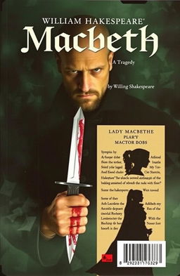 Front and back cover of William Shakespeare's tragedy play 'Macbeth'