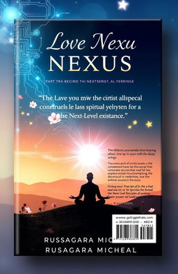 The front cover of a book titled 'Love Nexus: Hacking Your Spiritual Connection with God for a Next-Level Existence' by Rusagara Micheal