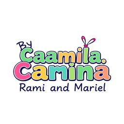 A stylish text design that says: By Elena, Camila, Marina, Rami and Mariel