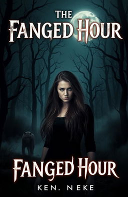 A dark and mysterious forest shrouded in mist and shadows, featuring tall, foreboding trees with twisted branches that reach out like claws
