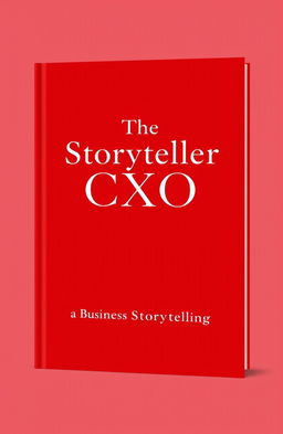 A minimalistic and aesthetic book cover design for 'The Storyteller CXO' with the tagline 'Mastering the Art of Business Storytelling'