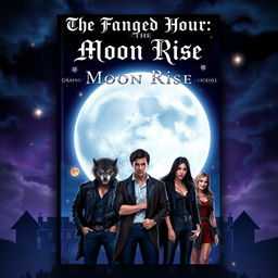 A captivating book cover design for 'The Fanged Hour: Moon Rise'
