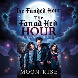 A captivating book cover design for 'The Fanged Hour: Moon Rise'