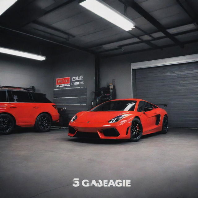 Create a dynamic YouTube thumbnail featuring an impressive garage background and a prominently placed ECU. Include bold, attention-grabbing text that reads 'G60 ECU Repair' representing the theme of Edmogarage's channel.