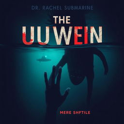 A haunting underwater scene featuring a silhouette of a creature looming menacingly in the background