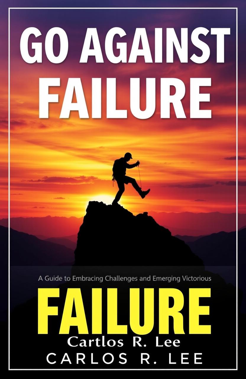 A striking book cover for 'Go Against Failure' with a bold, modern font