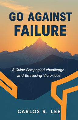 A motivational book cover design featuring the title "Go Against Failure" prominently at the top in bold, modern typography