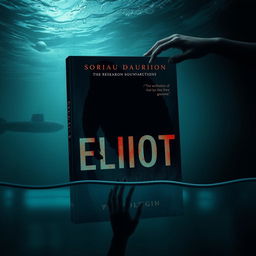 A haunting underwater scene showcasing a mysterious and ominous atmosphere
