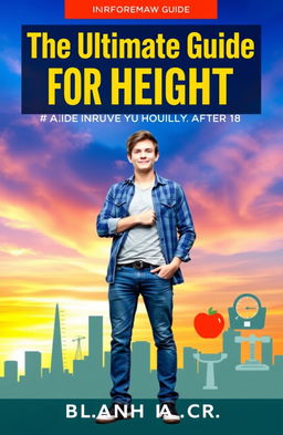 An informative and visually captivating guide cover for 'The Ultimate Guide for Height: A Guide to Increase Height After 18'