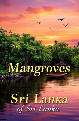 A captivating book cover design featuring the lush and vibrant mangroves of Sri Lanka