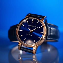 A stunning luxury watch featuring the name 'Nicolas Rog | Paris' prominently displayed on its elegant face