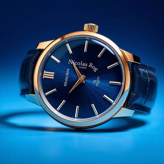 A stunning luxury watch featuring the name 'Nicolas Rog | Paris' prominently displayed on its elegant face