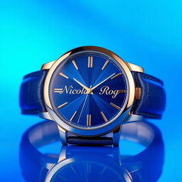 A stunning luxury watch featuring the name 'Nicolas Rog | Paris' prominently displayed on its elegant face