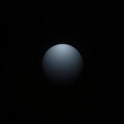 A single sphere of light or energy floating in the midst of total darkness, creating a profound sense of isolation and emphasizing the concept of "nothingness"