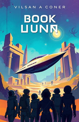 A captivating book cover that evokes a sense of adventure and exploration without using traditional space themes