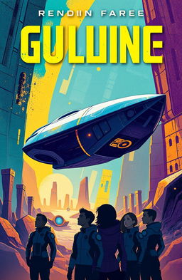 A captivating book cover that evokes a sense of adventure and exploration without using traditional space themes